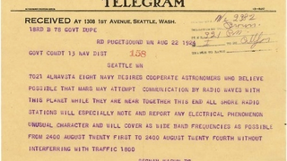 US Armed Forces Listened for Messages from Mars